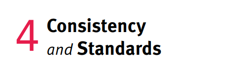 Heuristic 4: Consistency and standards.