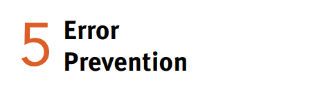 Heuristic 5: Error prevention.