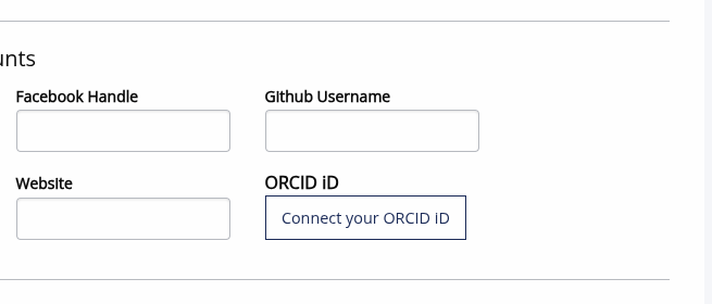 The new ORCID field in Janeway